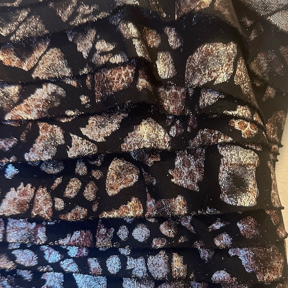 Elegant Black and Rose Gold Women's Dress - Picture 3 of 6